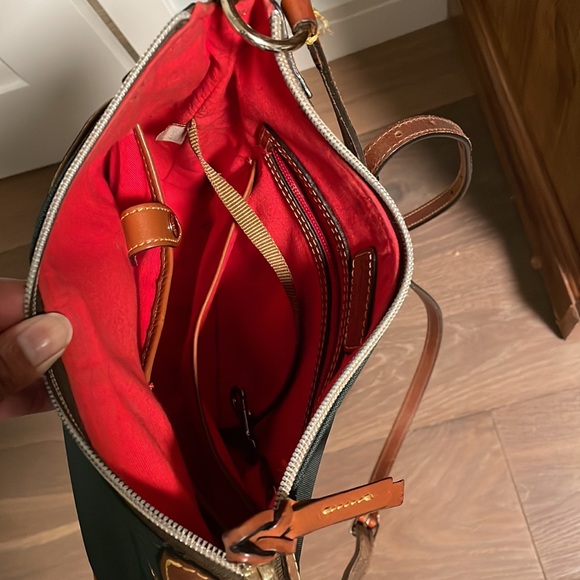 Dooney & Burke letter carrier crossbody purse - canvas and leather - Picture 7 of 7